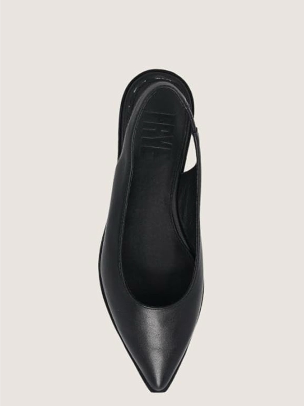 Frye Black Leather Kenzie Slingback Flat NWT and Box - Picture 6 of 8
